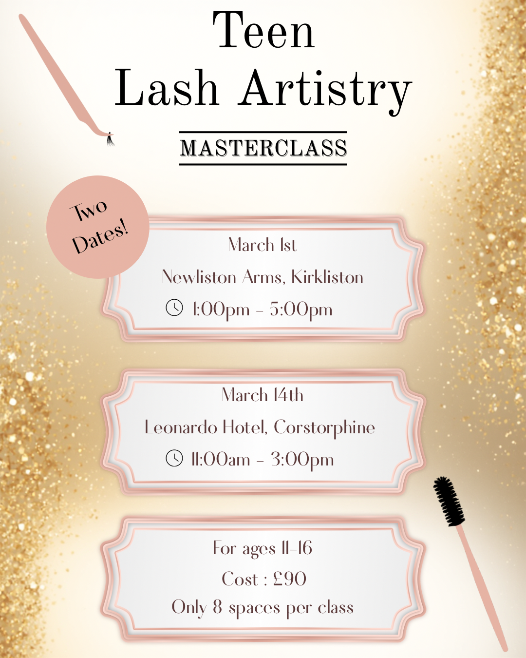 Teen lash artistry masterclass